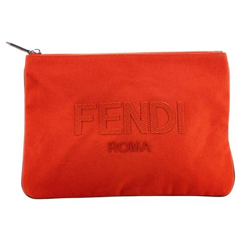 fendi zip pouch|Fendi medium flat pouch.